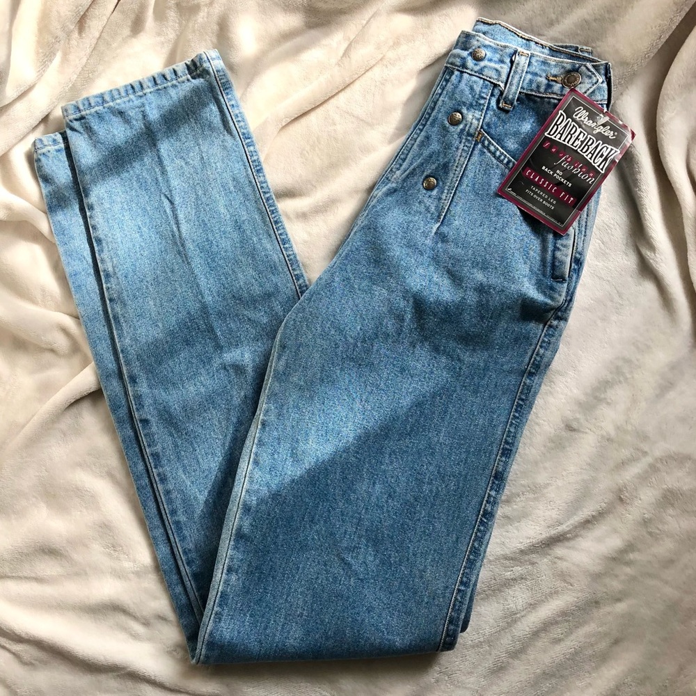 NWT TRUE VINTAGE WRANGLER BAREBACK JEANS DENIM HIGH WAISTED